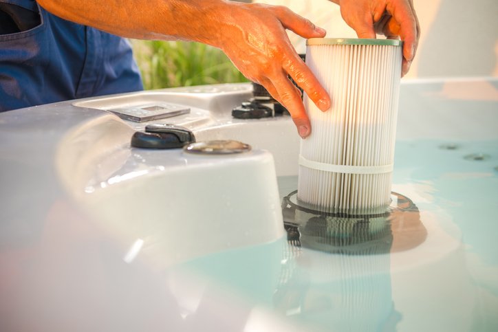 how to clean hot tub filters